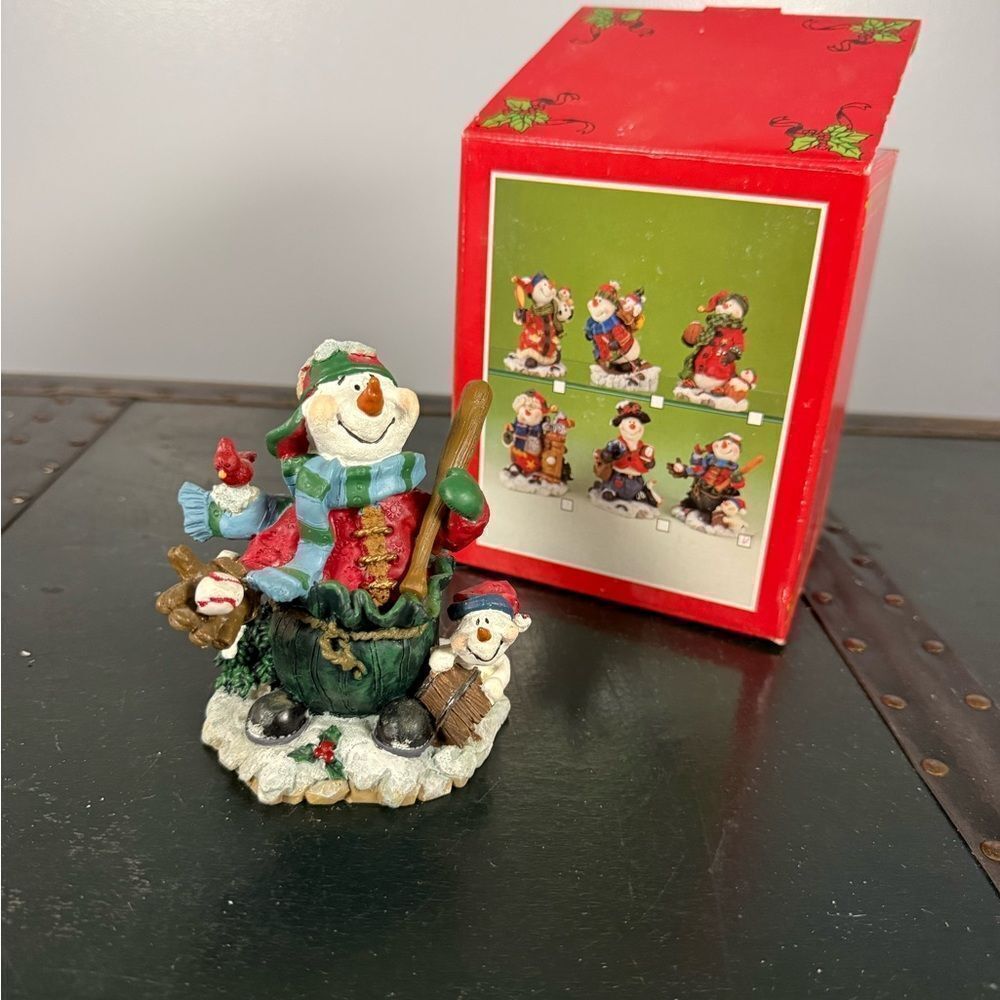 Vintage 1999 All Star Snowman baseball Figurine